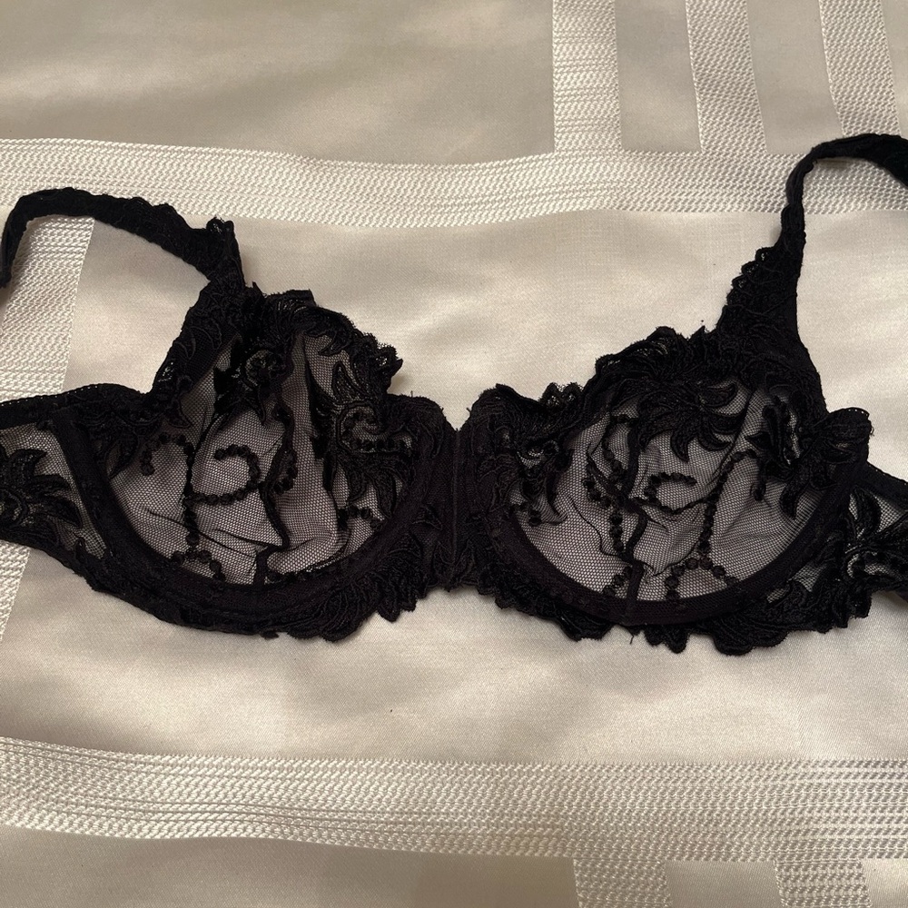3 for &25 Lumiere Black Lace Underwire Bra